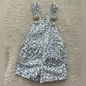 The Beaufort Bonnet Company Choo Choo Overalls in Greenbriar Garden - 3T